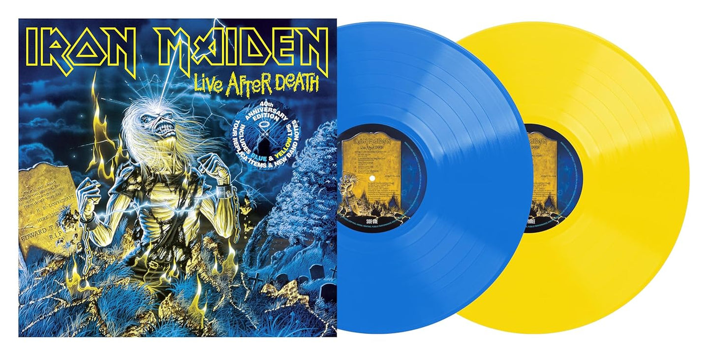 Iron Maiden Live After Death: 40th Anniversary Edition (Limited Collector's Edition, Blue & Yellow Colored Vinyl) (2 Lp's)