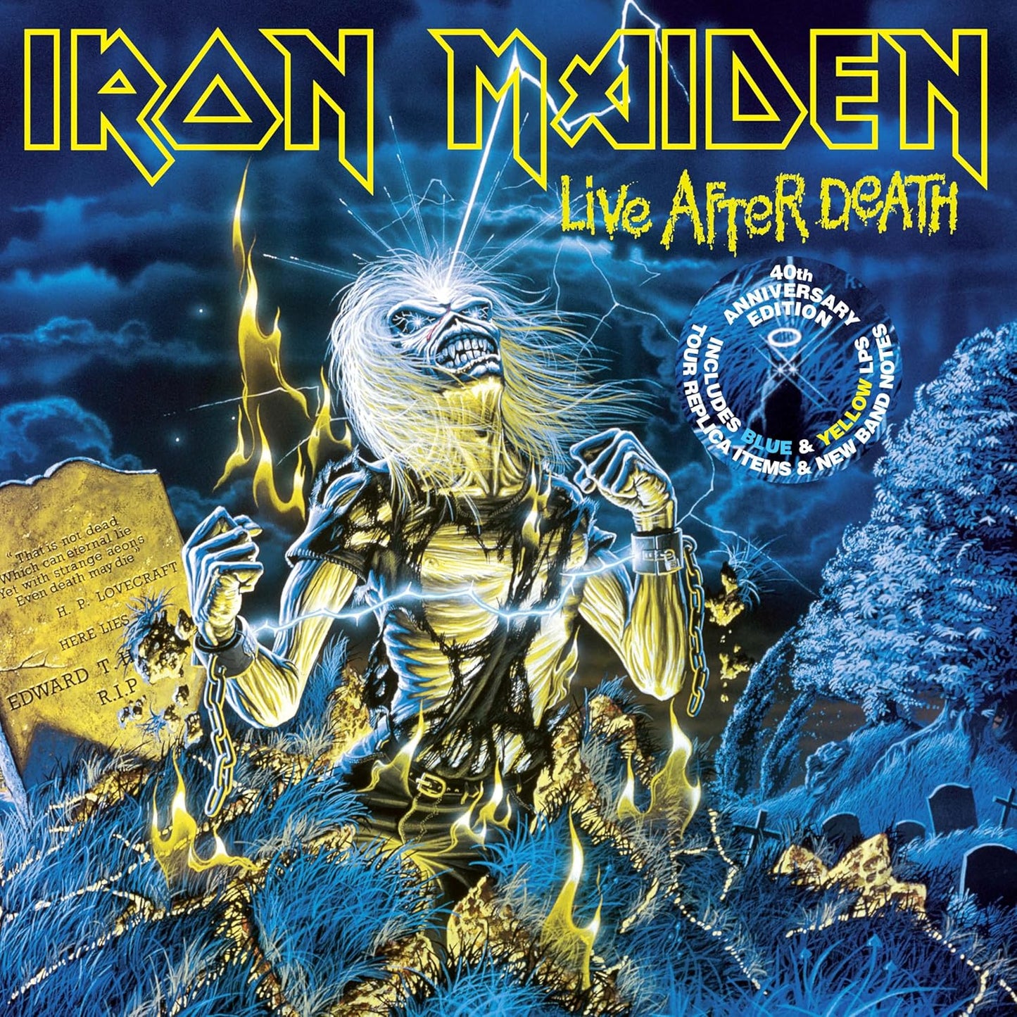 Iron Maiden Live After Death: 40th Anniversary Edition (Limited Collector's Edition, Blue & Yellow Colored Vinyl) (2 Lp's)