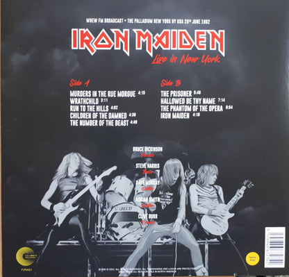 Iron Maiden Live In New York: Palladium June 29th, 1982 (Yellow Vinyl) [Import]