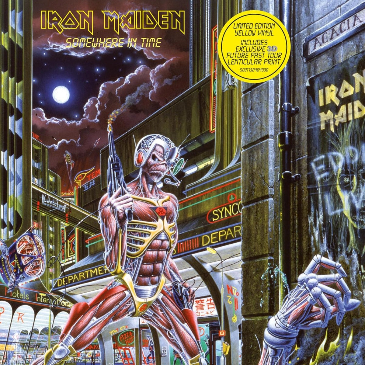 Iron Maiden Somewhere in Time (Limited Edition, 180 Gram Yellow Colored Vinyl, Future Past Tour Lenticular Print) [Import]