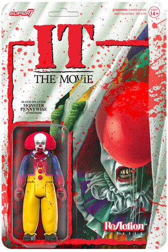 It Super7 - IT ReAction Figure - Pennywise Monster (Blood Splatter Version) (Collectible, Figure, Action Figure)