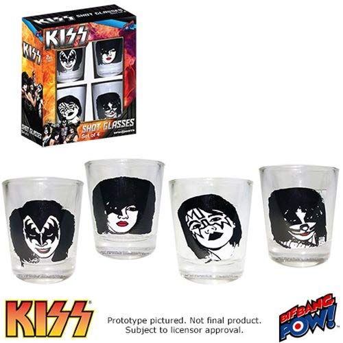 Kiss KISS CLASSIC 2 OZ. SHOT GLASSES SET OF 4