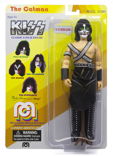 Kiss Mego - KISS - Catman Love Gun 8" Action Figure with Drum (Large Item, Action Figure, Collectible)
