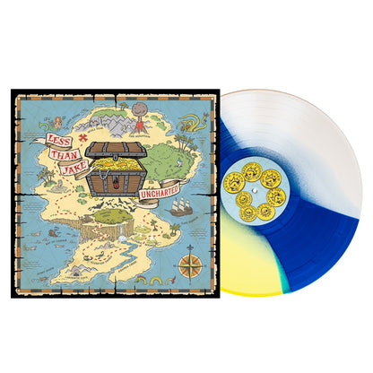 LESS THAN JAKE Uncharted (Indie Exclusive, Easter Yellow/Blue/Bone Tri-Stripe Colored Vinyl)