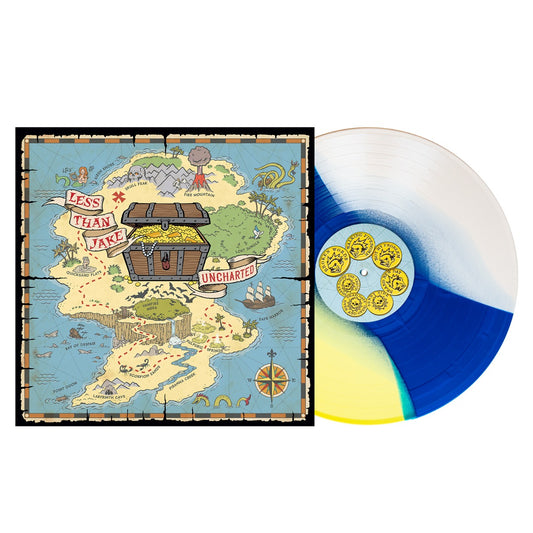 LESS THAN JAKE Uncharted (Indie Exclusive, Easter Yellow/Blue/Bone Tri-Stripe Colored Vinyl)