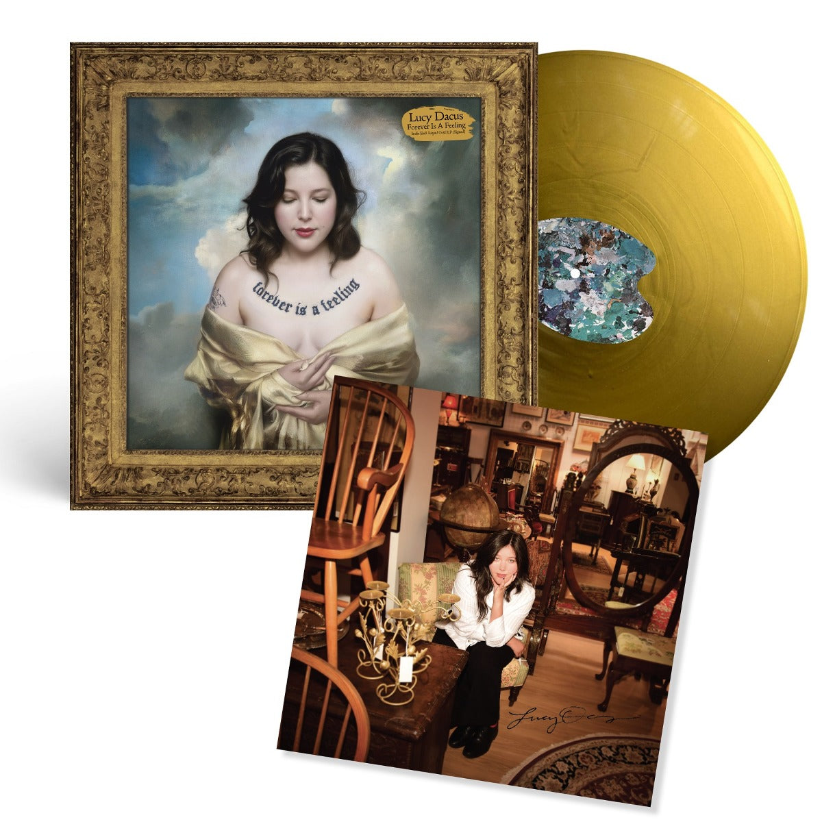 Lucy Dacus Forever Is A Feeling (Indie Exclusive, Limited Edition, Liquid Gold Colored Vinyl, Autographed / Star Signed)