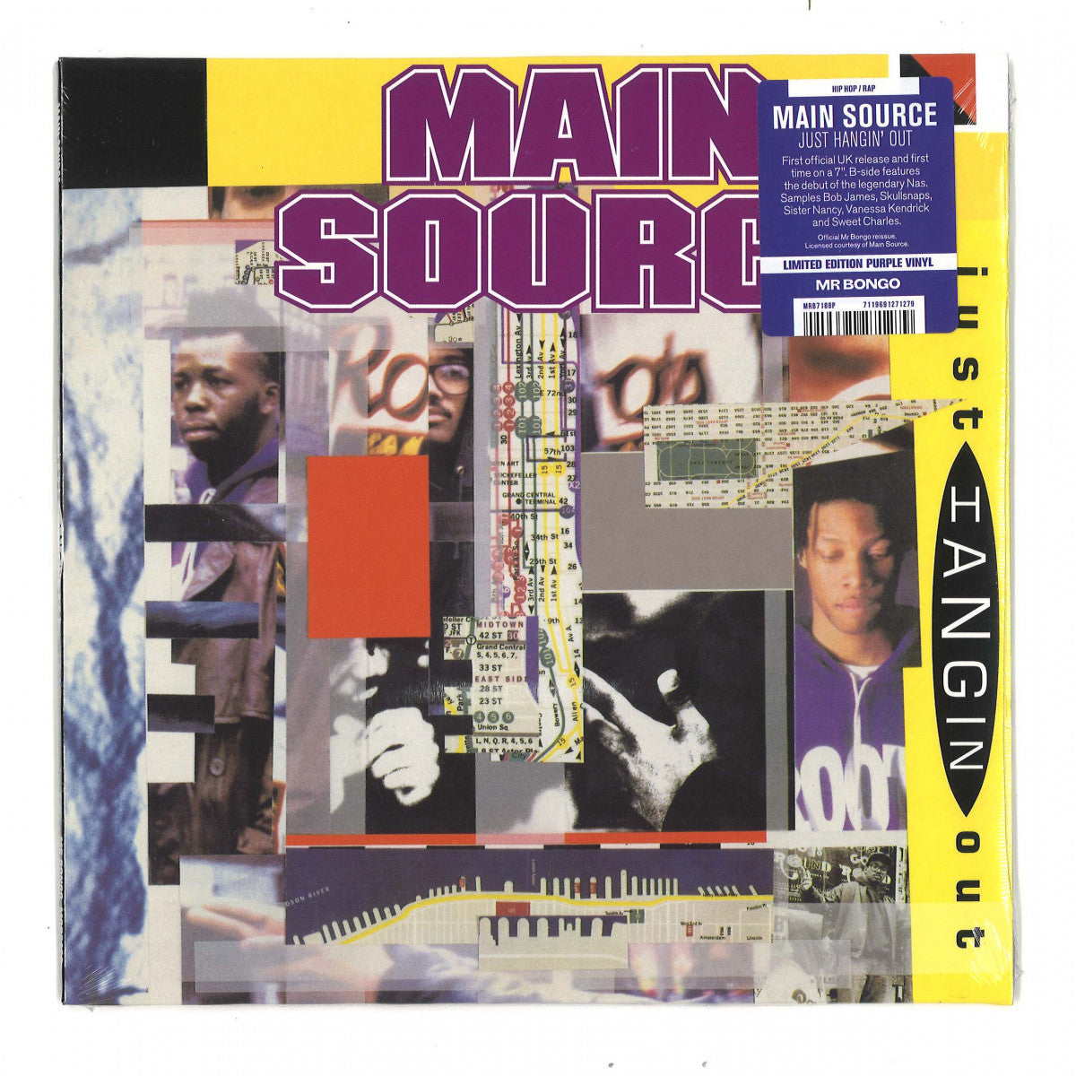 Main Source Just Hangin' Out / Live At The Barbecue (Colored Vinyl, Purple) (7" Single)