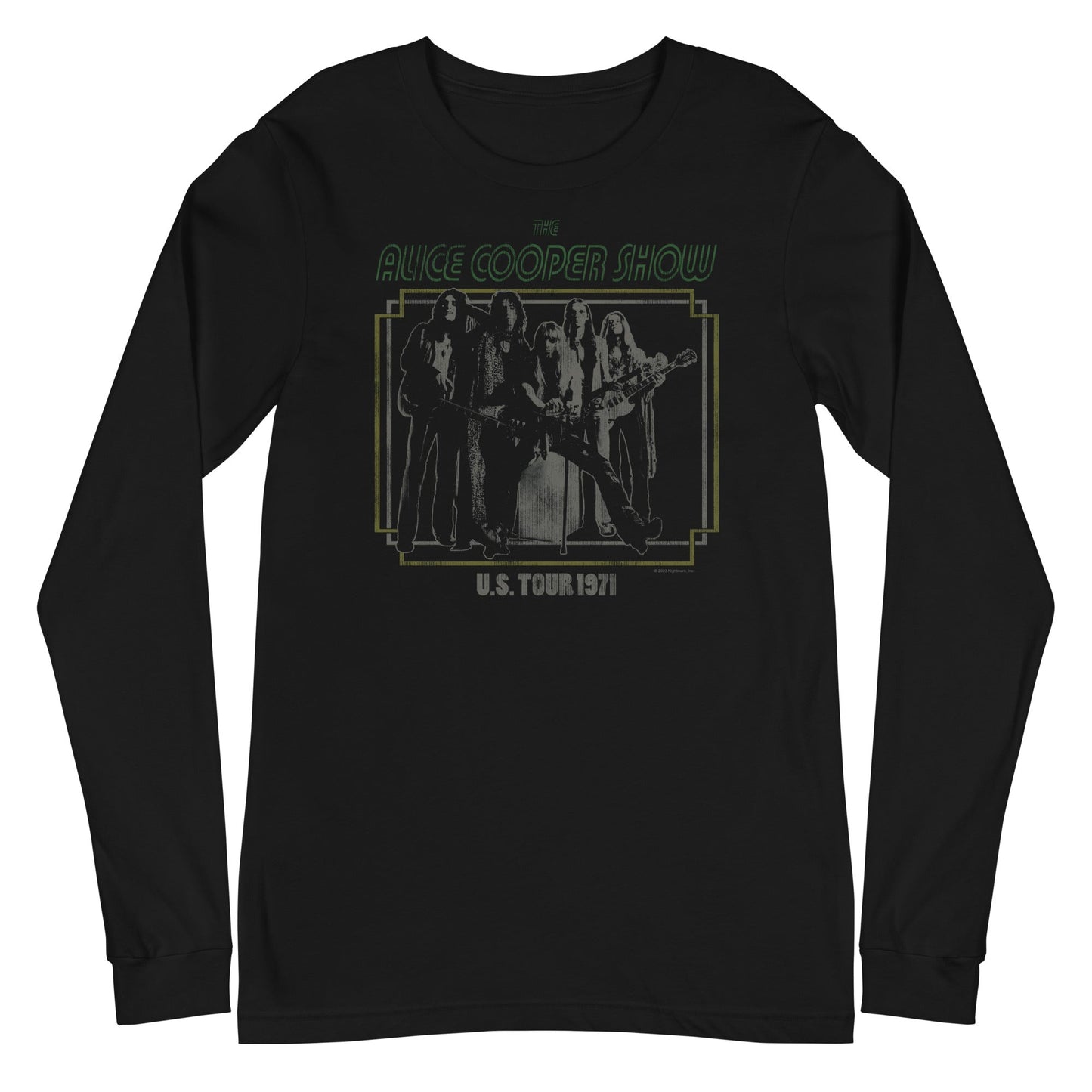 MerchMoment Alice Cooper - 1971 US Tour Long Sleeve T-Shirt Black