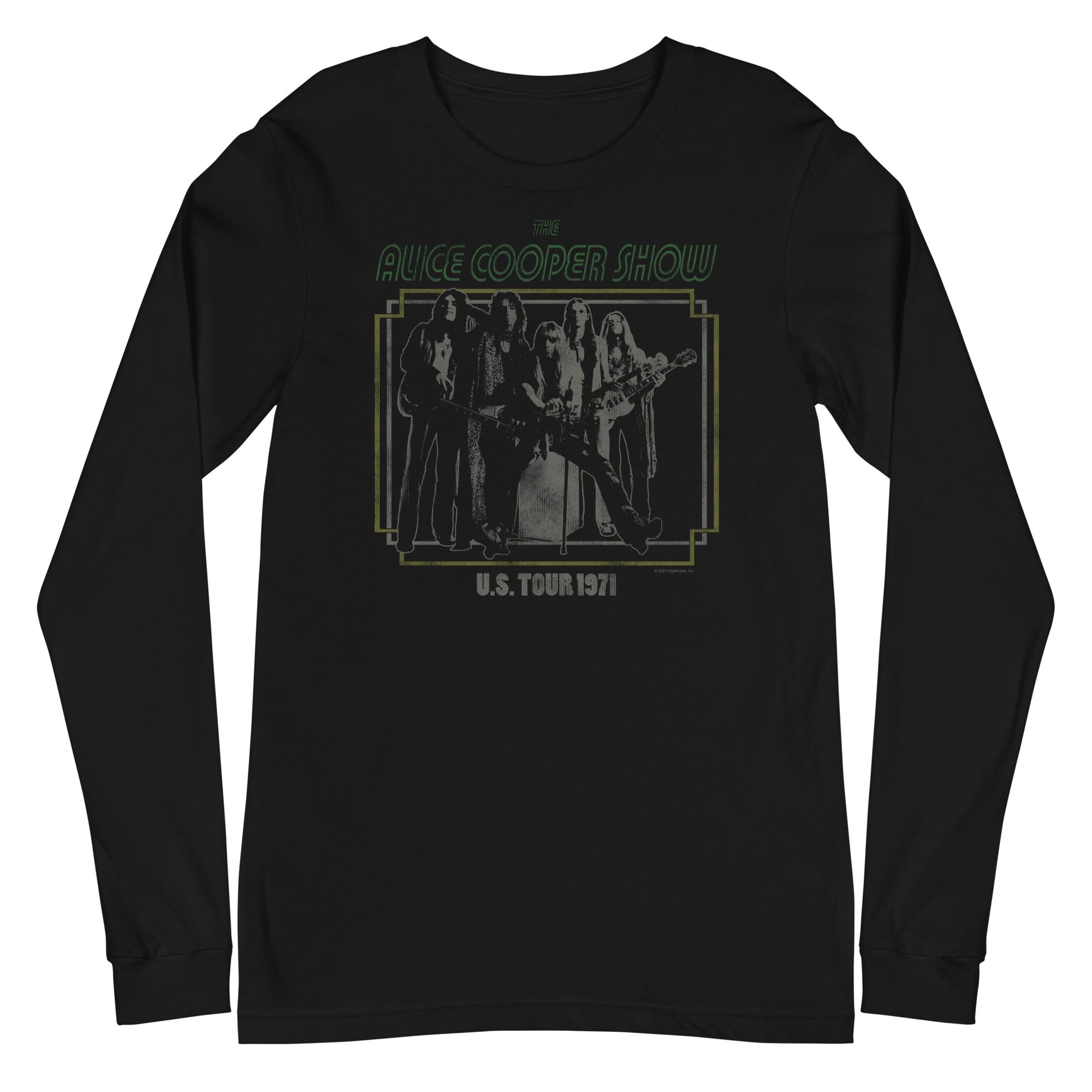 MerchMoment Alice Cooper - 1971 US Tour Long Sleeve T-Shirt Black