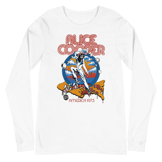 MerchMoment Alice Cooper - 1973 Tour Long Sleeve T-Shirt White