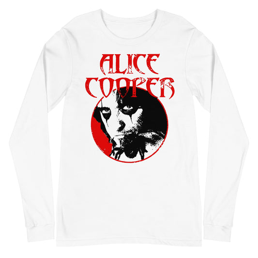 MerchMoment Alice Cooper - Staring Long Sleeve T-Shirt White