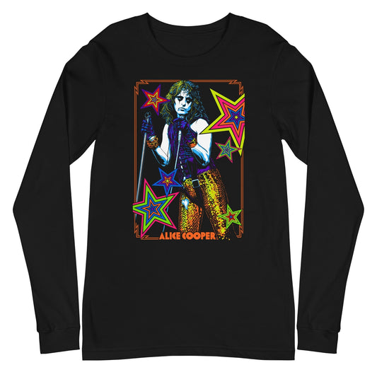 MerchMoment Alice Cooper - Stars Long Sleeve T-Shirt Black
