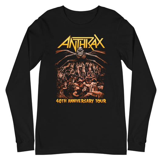 MerchMoment Anthrax - 40th Anniversary Tour Long Sleeve T-Shirt Black
