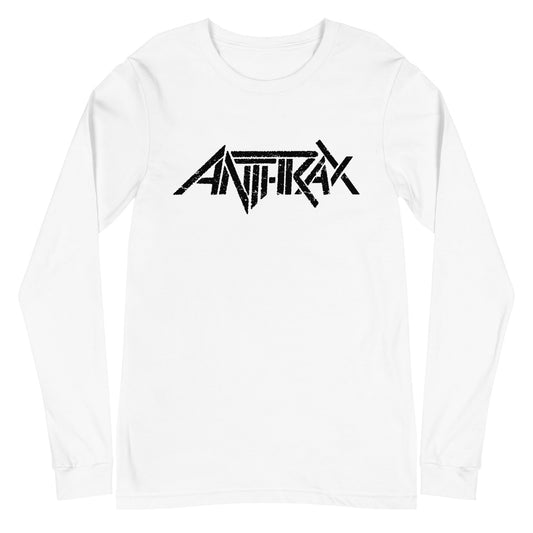 MerchMoment Anthrax - Classic Logo Long Sleeve T-Shirt White
