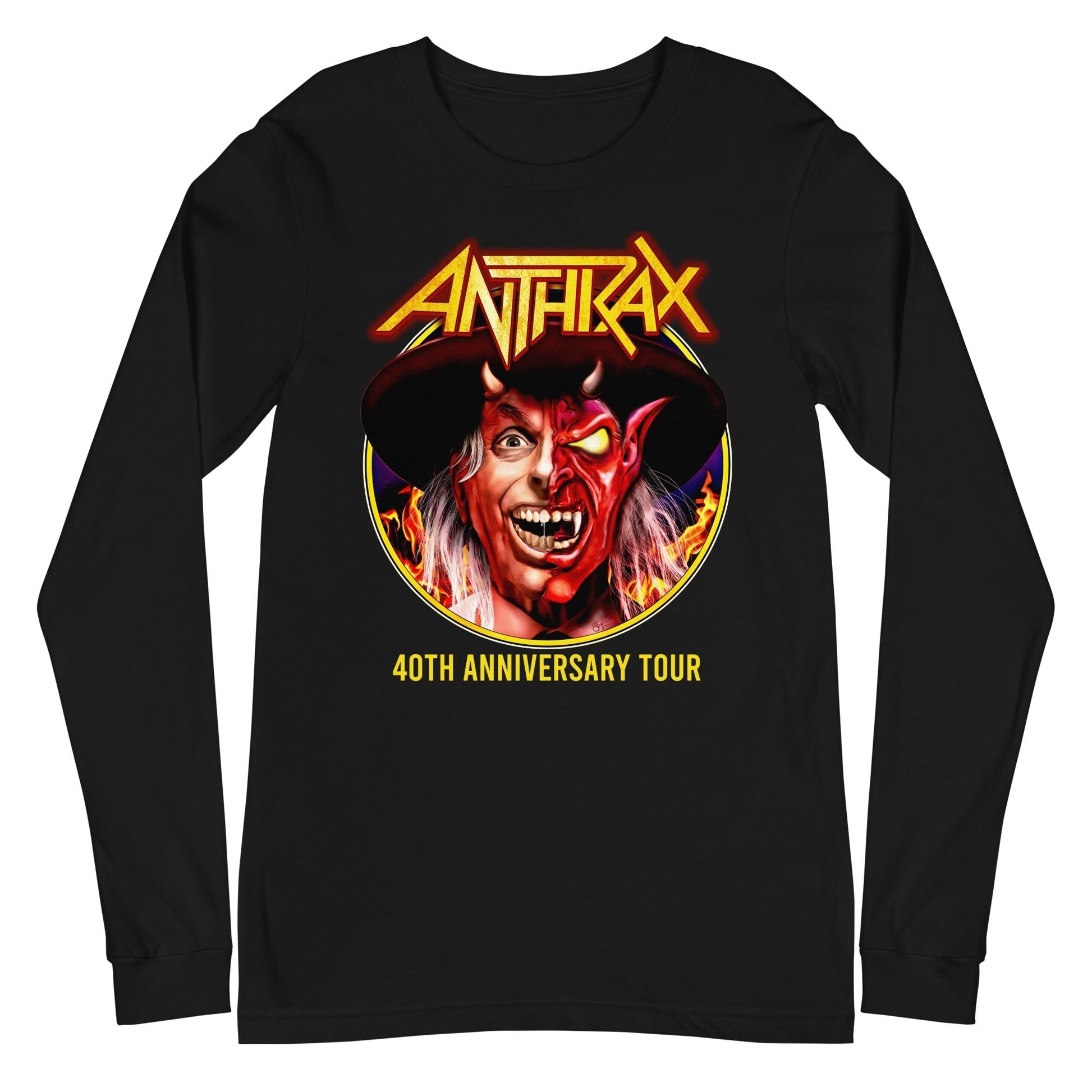MerchMoment Anthrax - Half Devil Long Sleeve T-Shirt Black