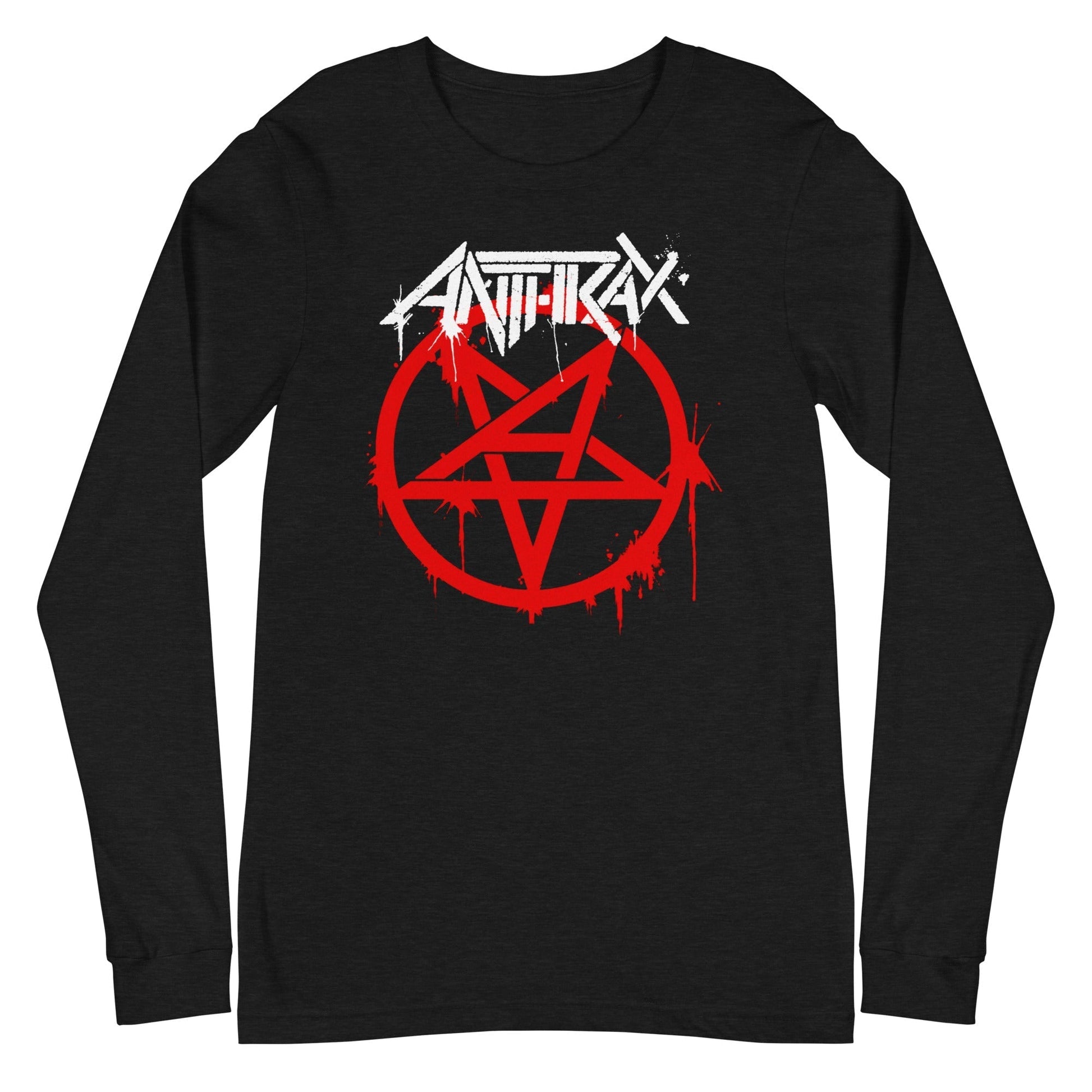 MerchMoment Anthrax - Pentagram Logo Long Sleeve T-Shirt Black