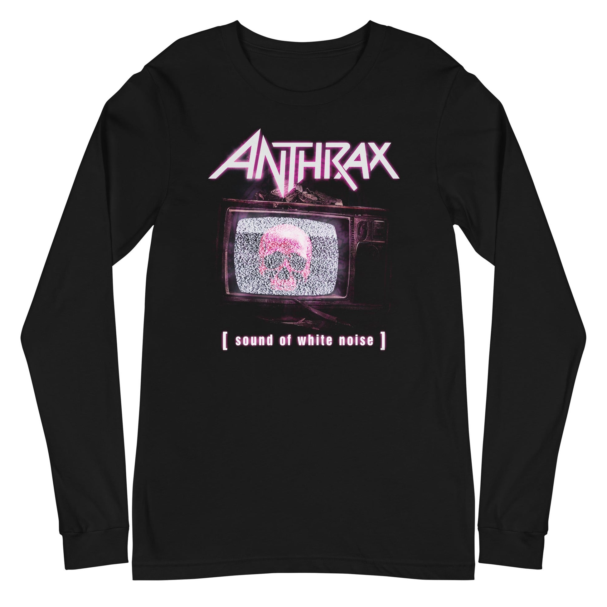 MerchMoment Anthrax - Skull TV Long Sleeve T-Shirt Black