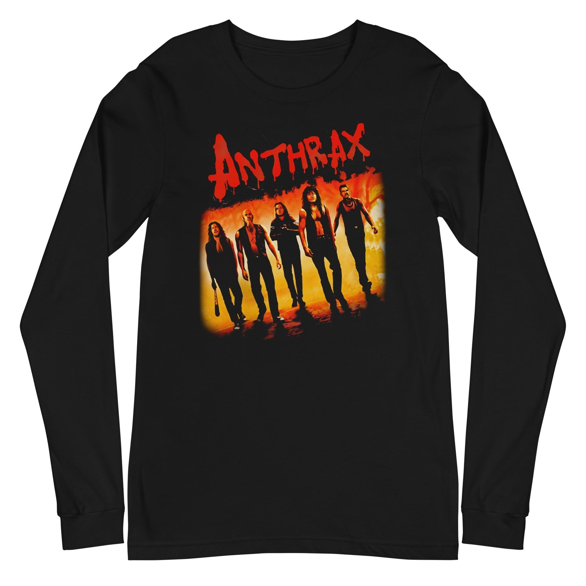 MerchMoment Anthrax - Slanted Band Long Sleeve T-Shirt Black