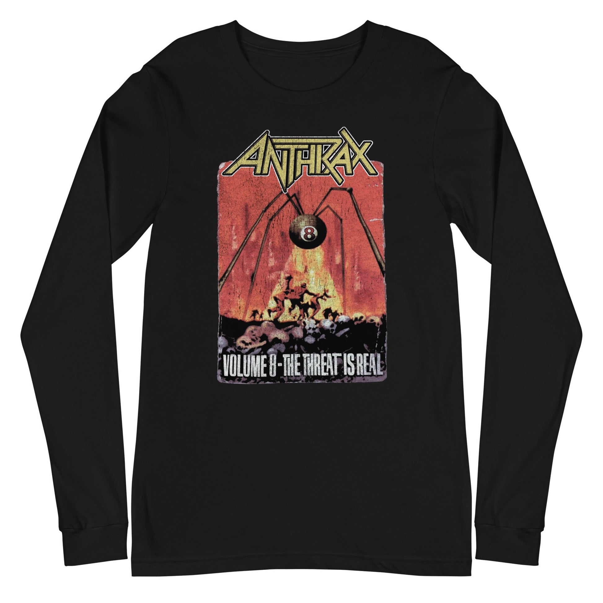 MerchMoment Anthrax - The Threat Is Real Long Sleeve T-Shirt Black
