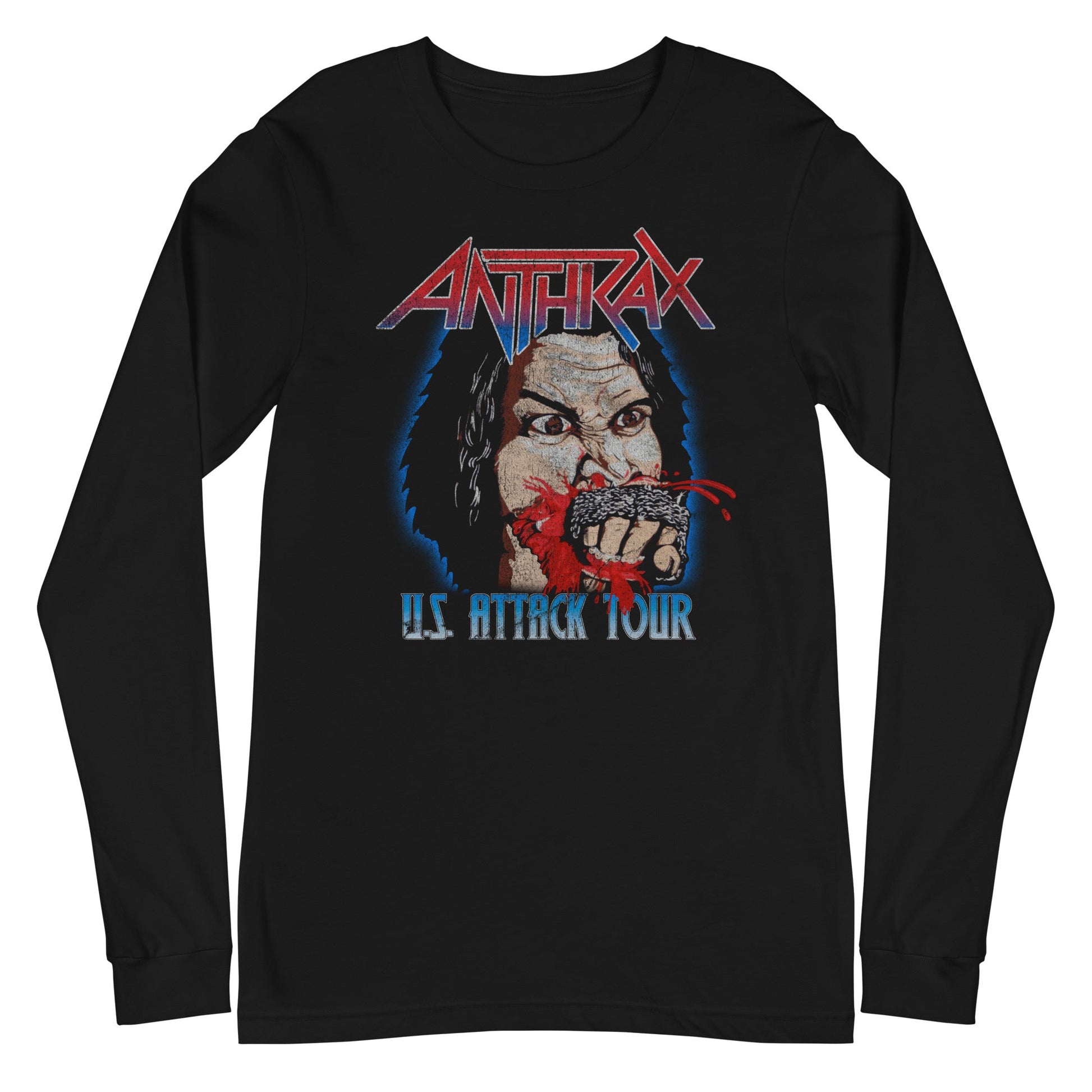 MerchMoment Anthrax - US Attack Tour Long Sleeve T-Shirt Black