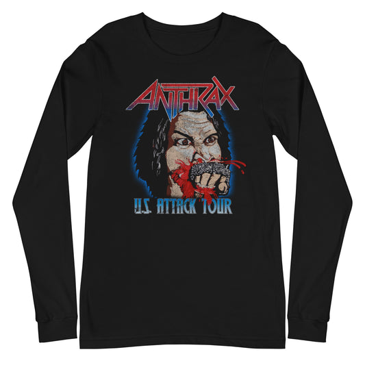 MerchMoment Anthrax - US Attack Tour Long Sleeve T-Shirt Black
