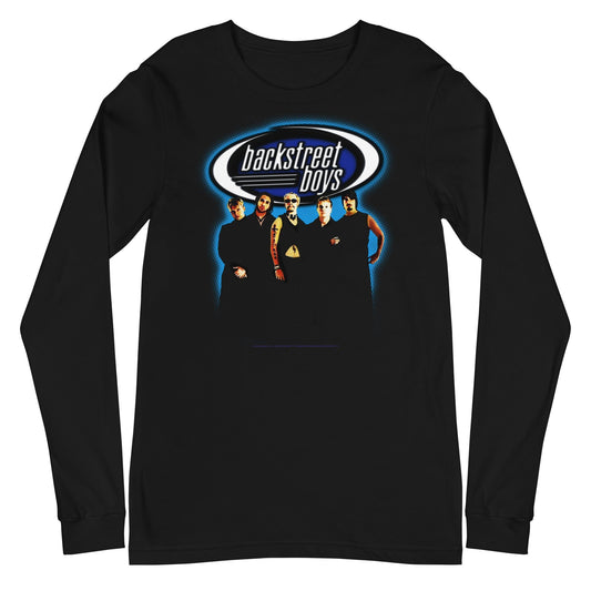 MerchMoment Backstreet Boys - Blue Glow Long Sleeve T-Shirt Black