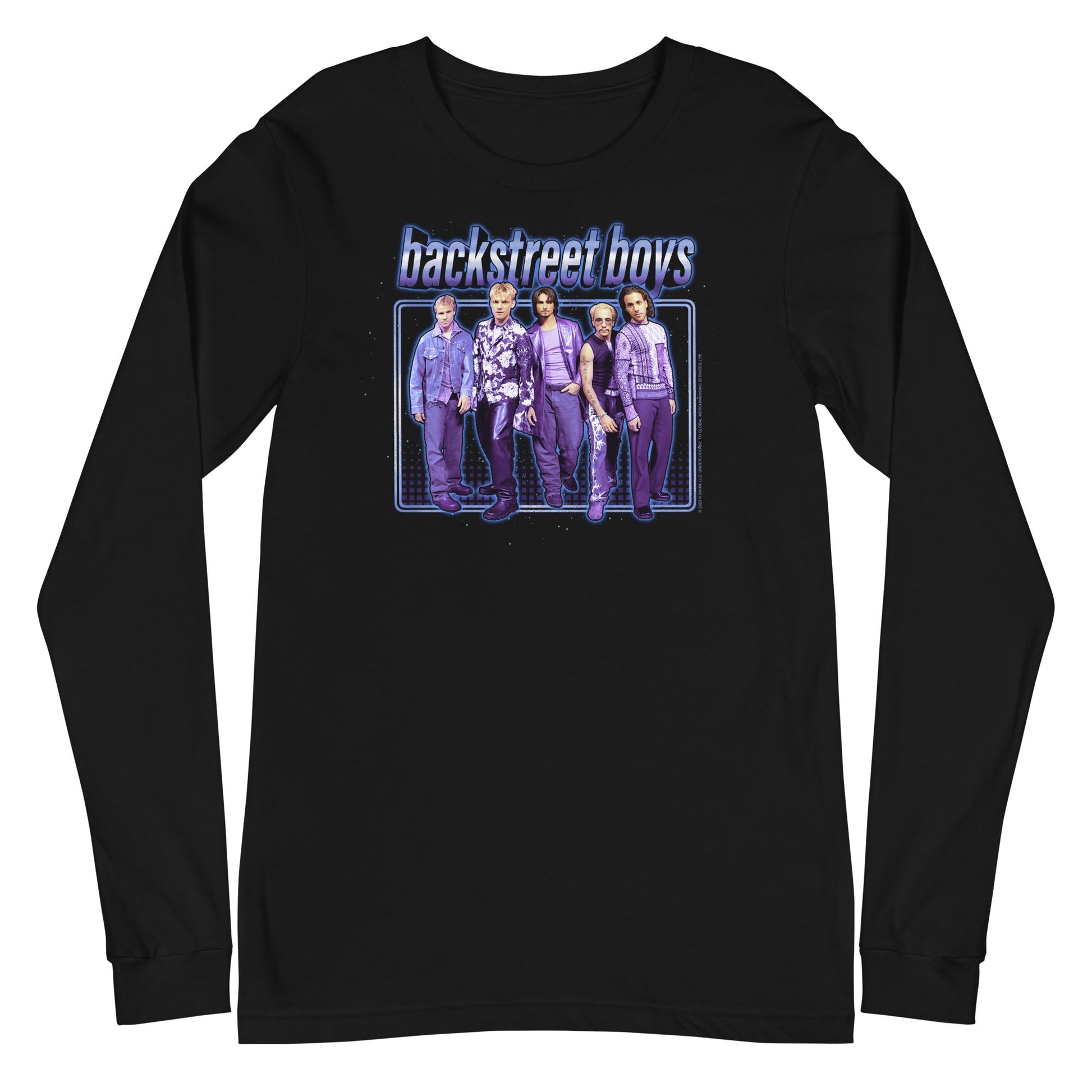 MerchMoment Backstreet Boys - Glow Long Sleeve T-Shirt Black