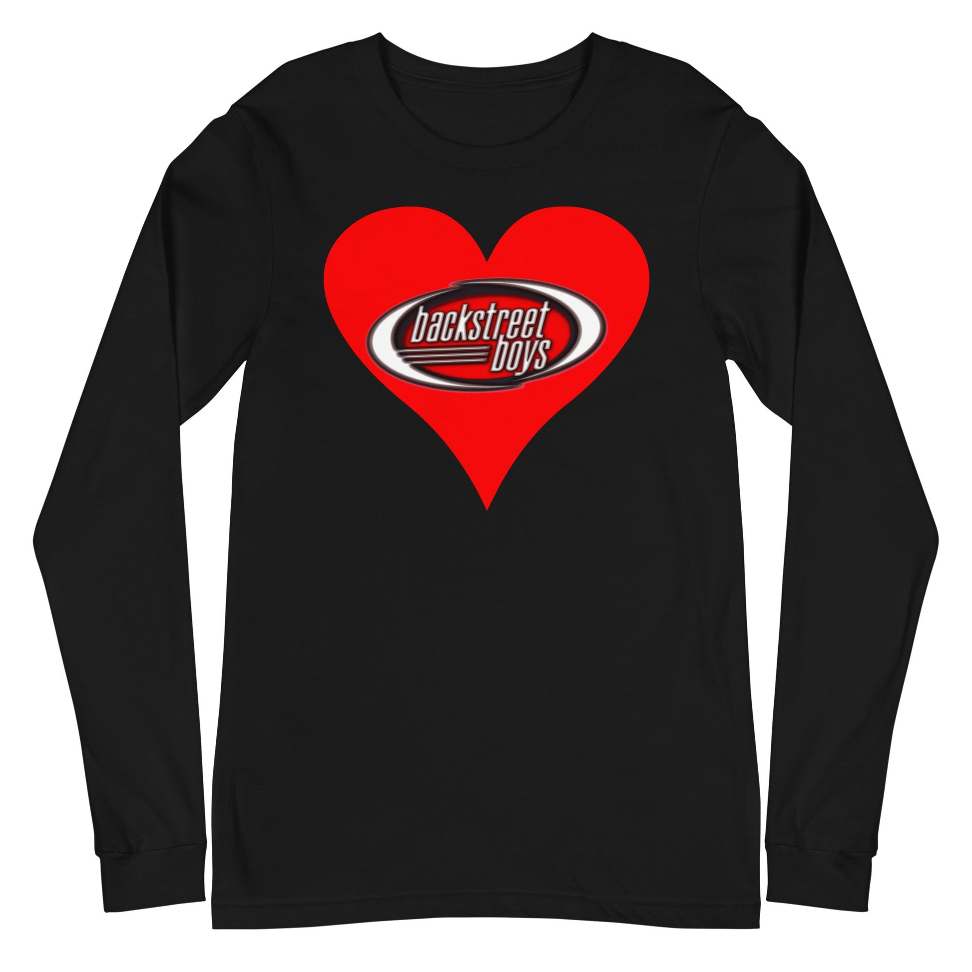 MerchMoment Backstreet Boys - Heart Long Sleeve T-Shirt Black