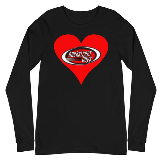 MerchMoment Backstreet Boys - Heart Long Sleeve T-Shirt Black
