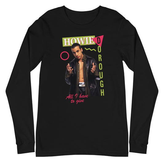 MerchMoment Backstreet Boys - Howie Dorough Long Sleeve T-Shirt Black