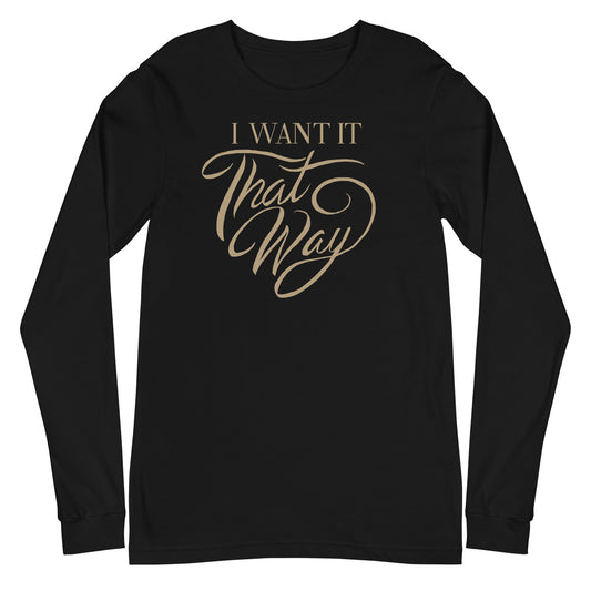 MerchMoment Backstreet Boys - I Want it That Way Long Sleeve T-Shirt Black