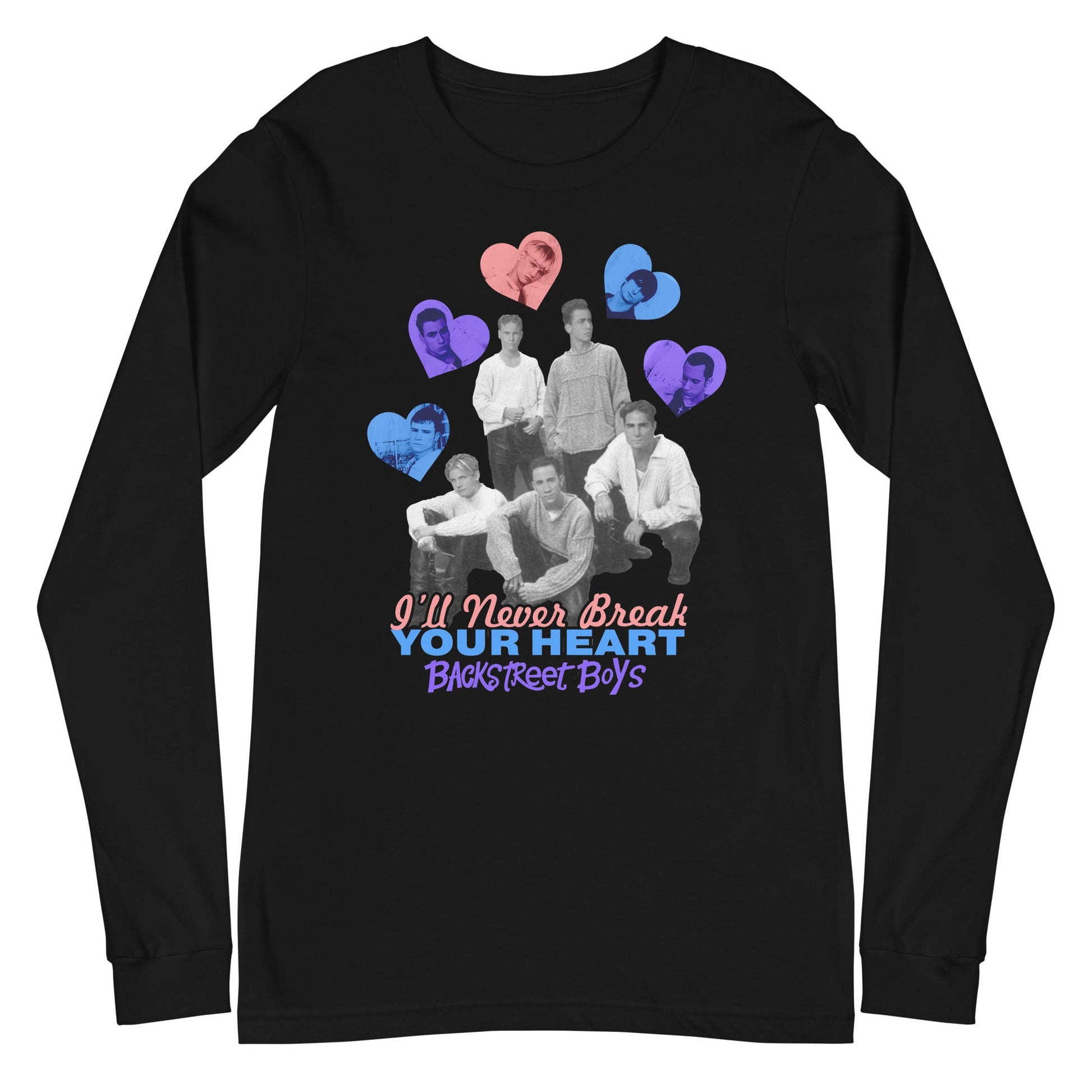 MerchMoment Backstreet Boys - Never Break Your Heart Long Sleeve T-Shirt Black