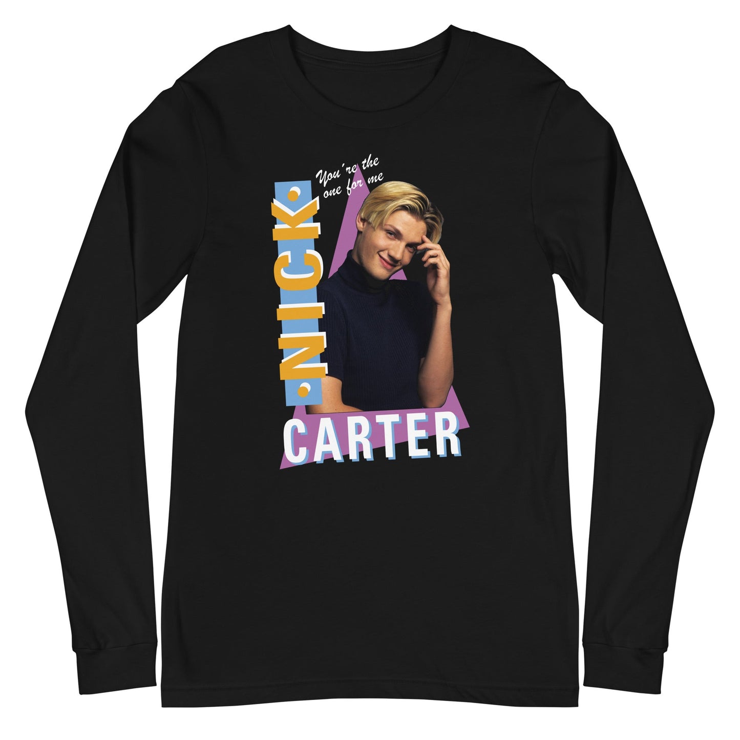 MerchMoment Backstreet Boys - Nick Carter Long Sleeve T-Shirt Black