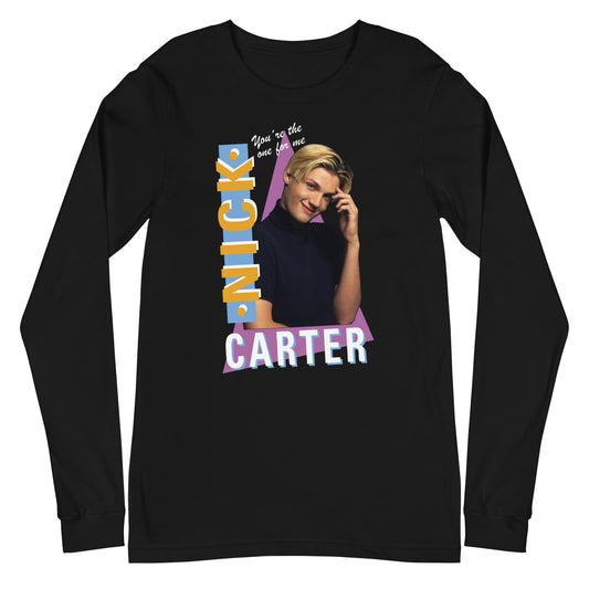 MerchMoment Backstreet Boys - Nick Carter Long Sleeve T-Shirt Black