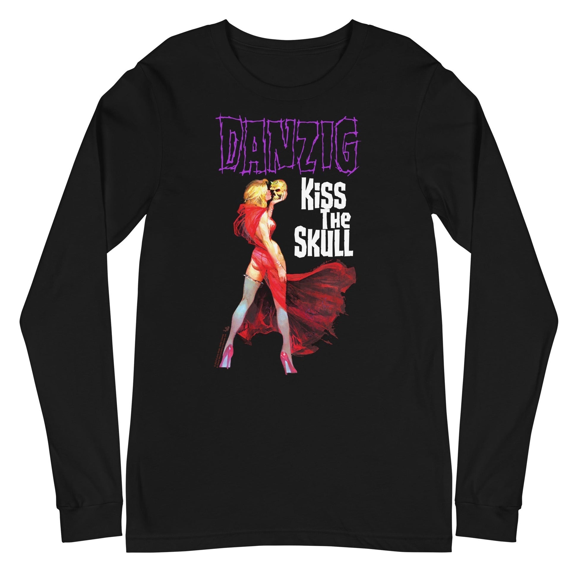 MerchMoment Danzig - Kiss The Skull Long Sleeve T-Shirt Black