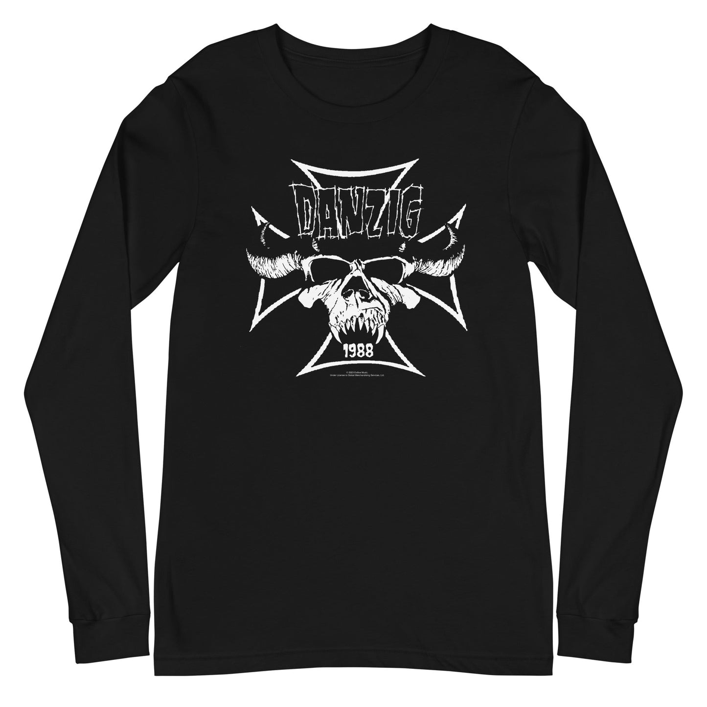 MerchMoment Danzig - Steer Skull Long Sleeve T-Shirt Black