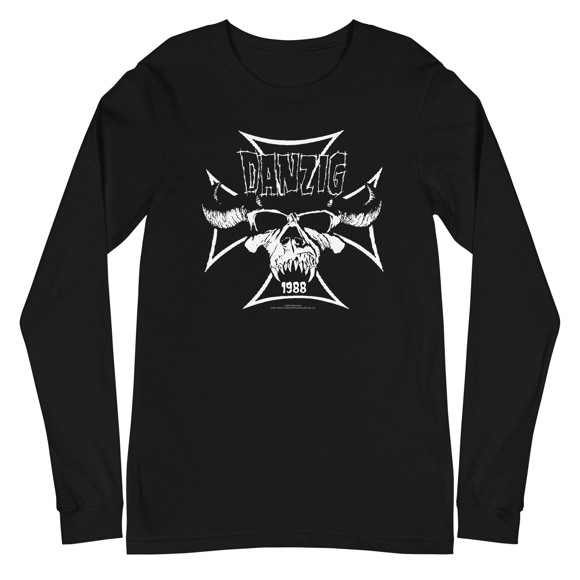 MerchMoment Danzig - Steer Skull Long Sleeve T-Shirt Black