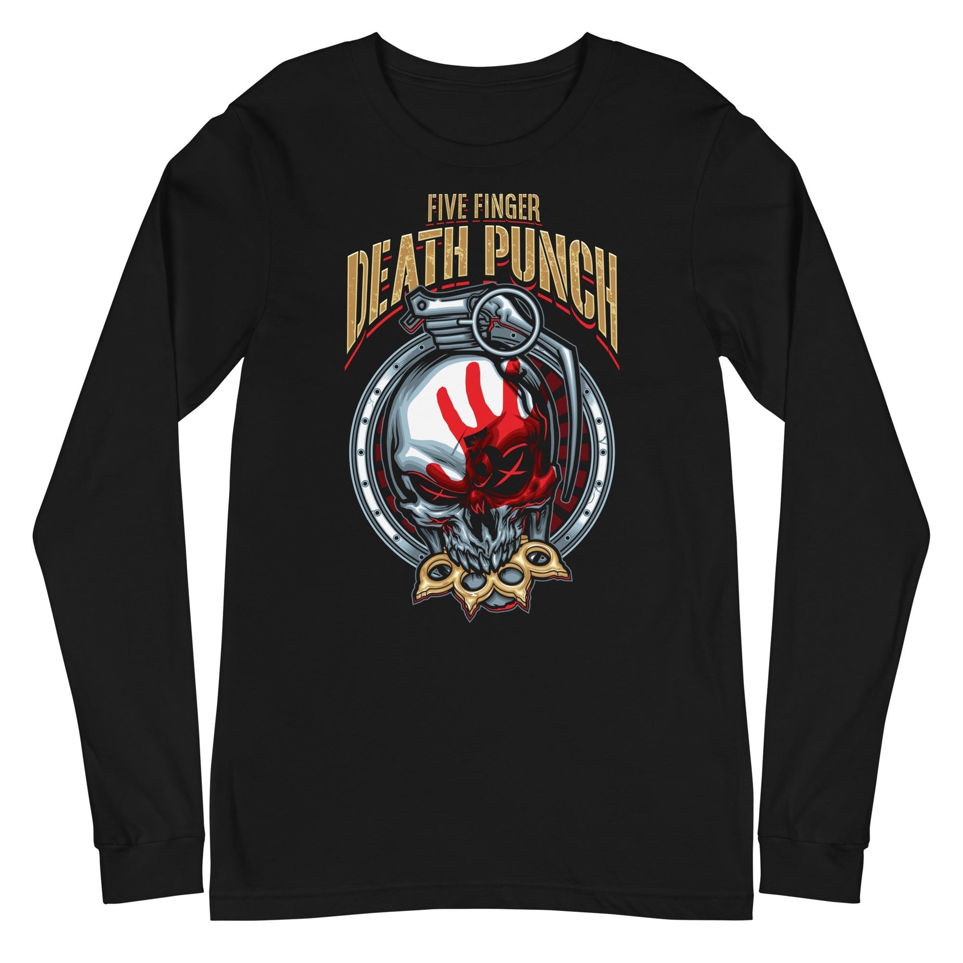 MerchMoment Five Finger Death Punch - Brass Knuckle Long Sleeve T-Shirt Black
