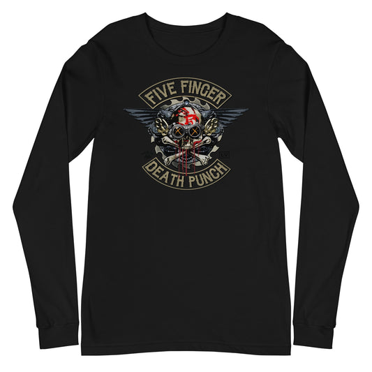MerchMoment Five Finger Death Punch - Crossbones Long Sleeve T-Shirt Black