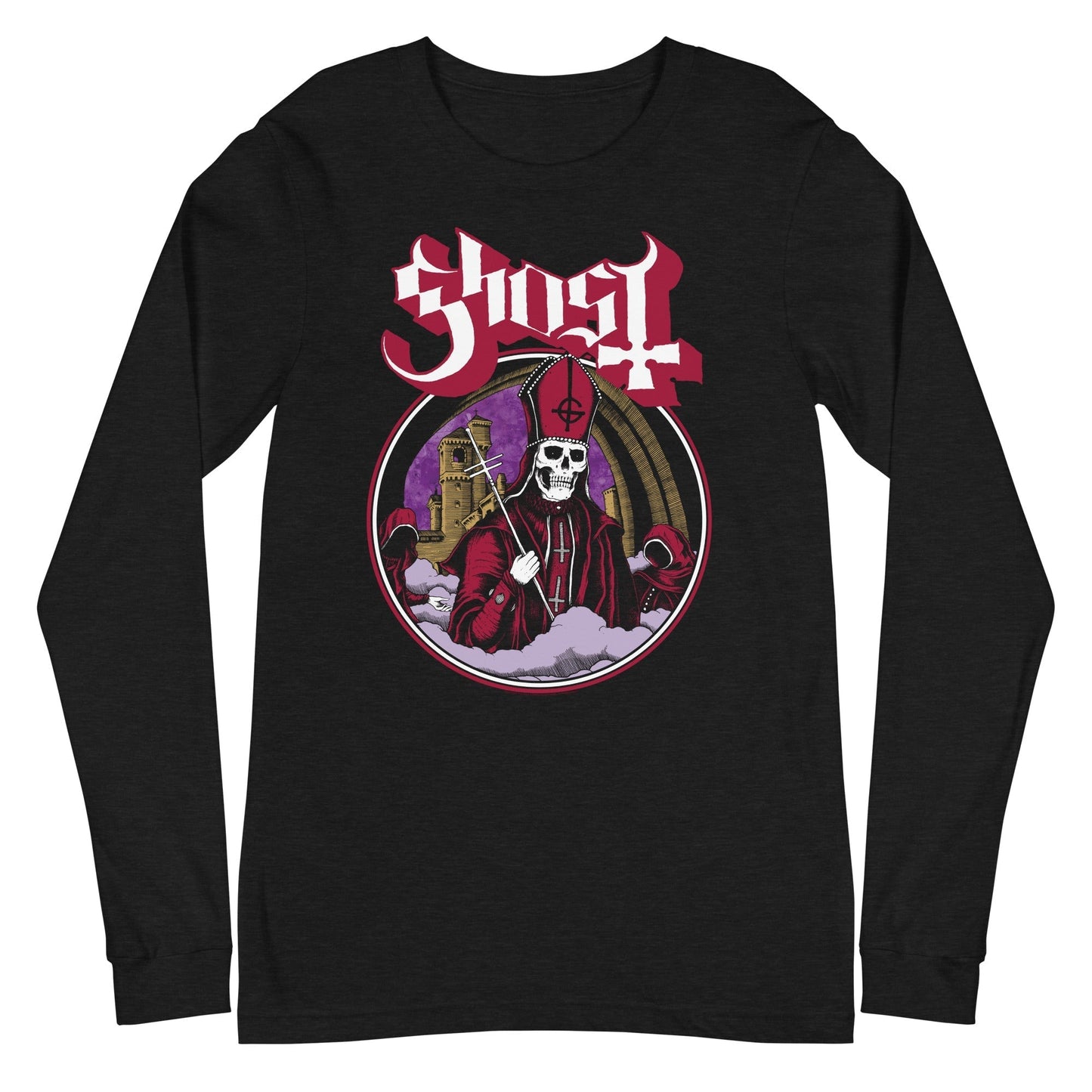 MerchMoment Ghost - Carrying Cross Long Sleeve T-Shirt Black