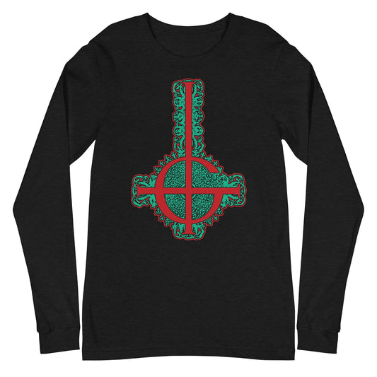 MerchMoment Ghost - Cross Long Sleeve T-Shirt Black