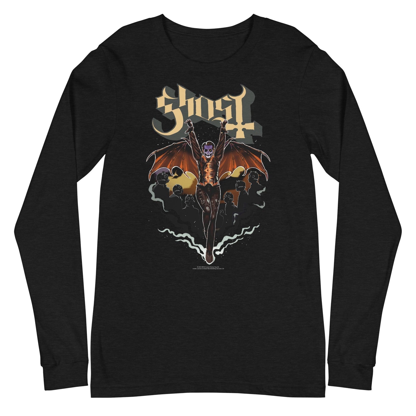 MerchMoment Ghost - Fly Over Long Sleeve T-Shirt Black