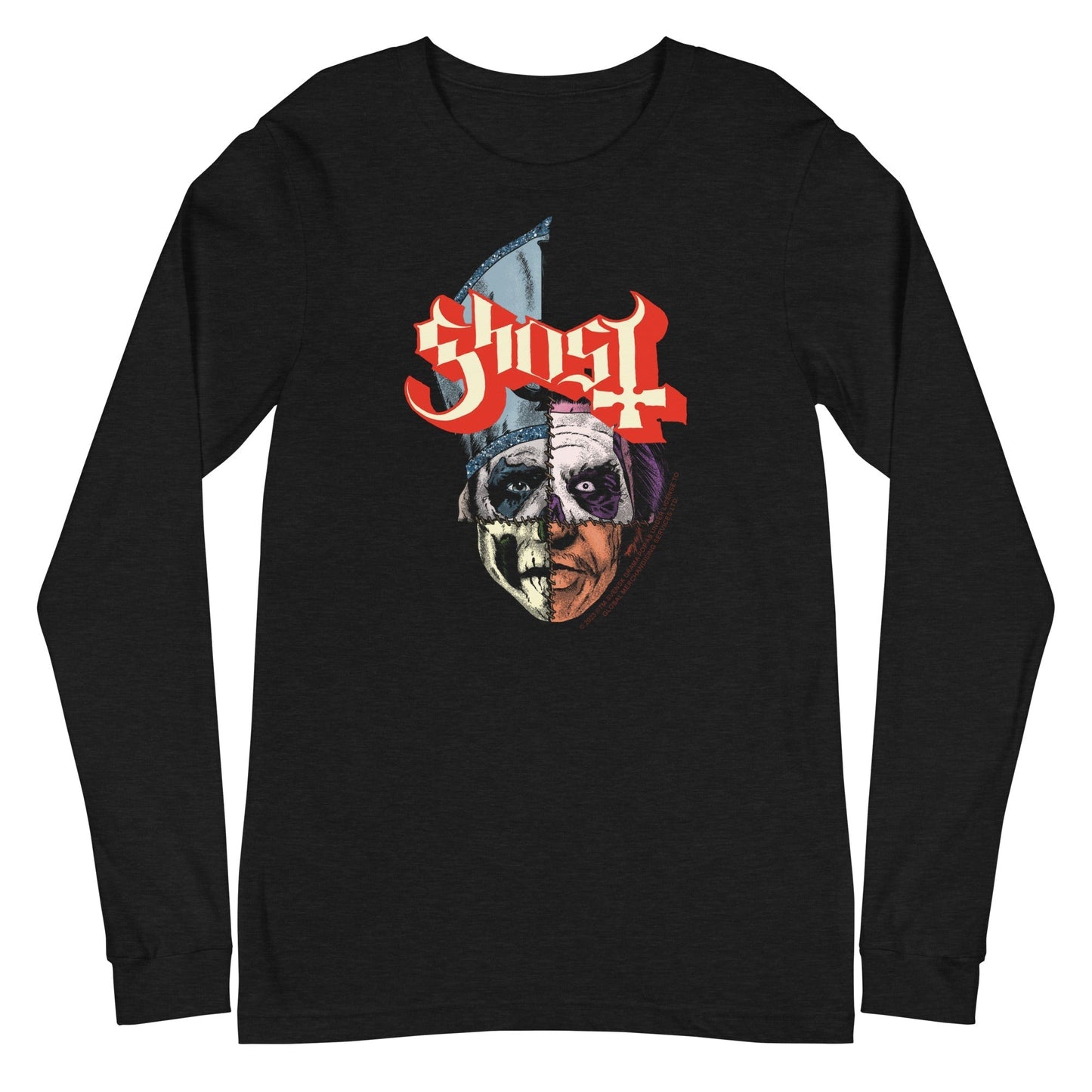 MerchMoment Ghost - Four Corners Long Sleeve T-Shirt Black