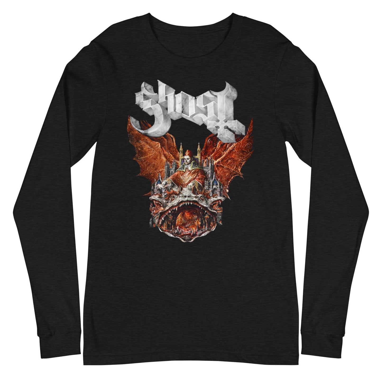 MerchMoment Ghost - Gilded Logo Long Sleeve T-Shirt Black