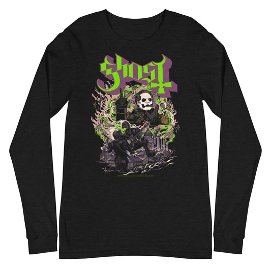 MerchMoment Ghost - Graveyard Long Sleeve T-Shirt Black