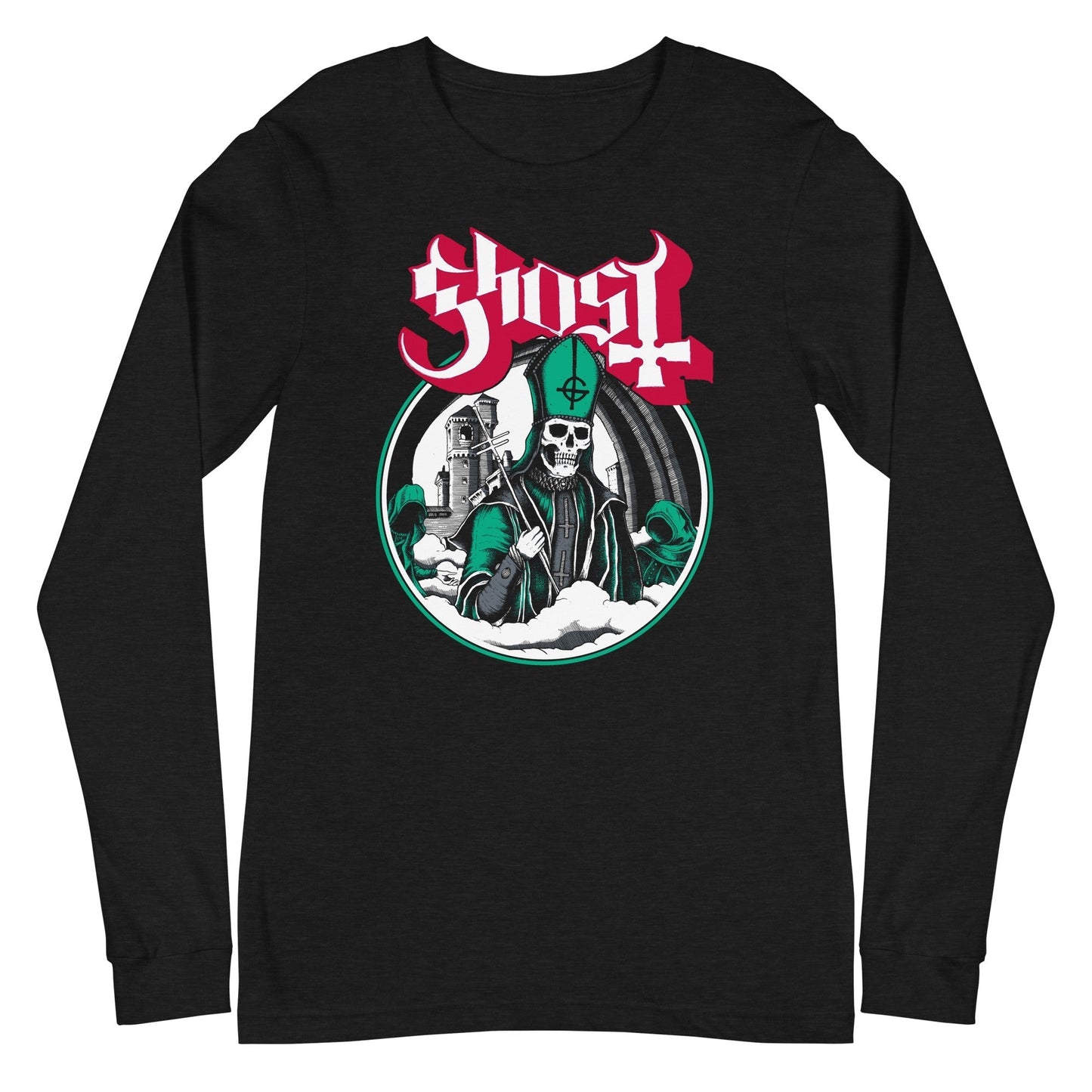 MerchMoment Ghost - Green With Envy Long Sleeve T-Shirt Black