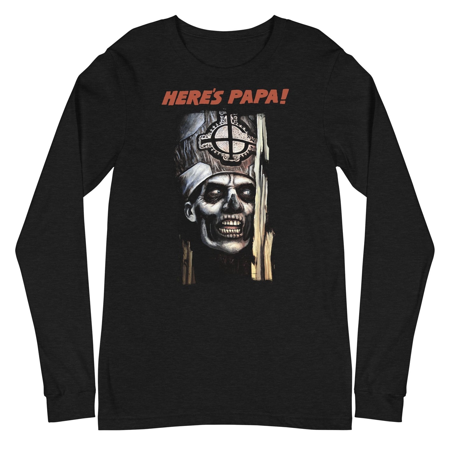 MerchMoment Ghost - Here's Papa Long Sleeve T-Shirt Black