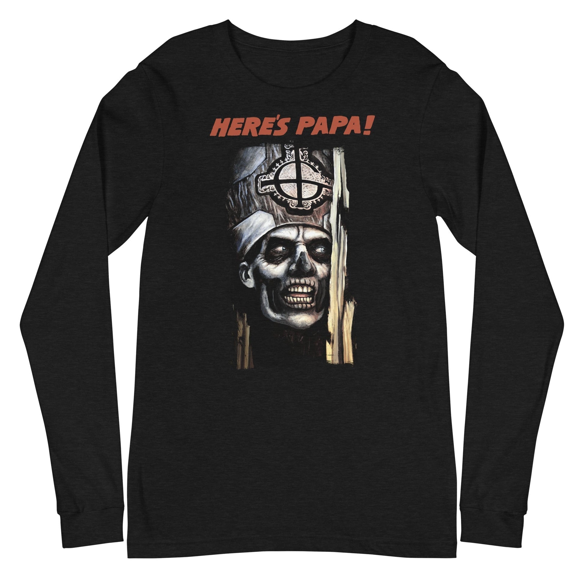 MerchMoment Ghost - Here's Papa Long Sleeve T-Shirt Black