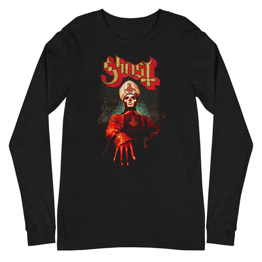 MerchMoment Ghost - Kiss the Ring Long Sleeve T-Shirt Black