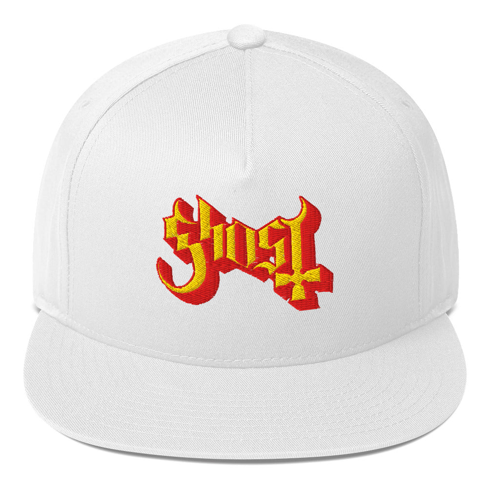 MerchMoment Ghost Logo Embroidered Snapback Hat